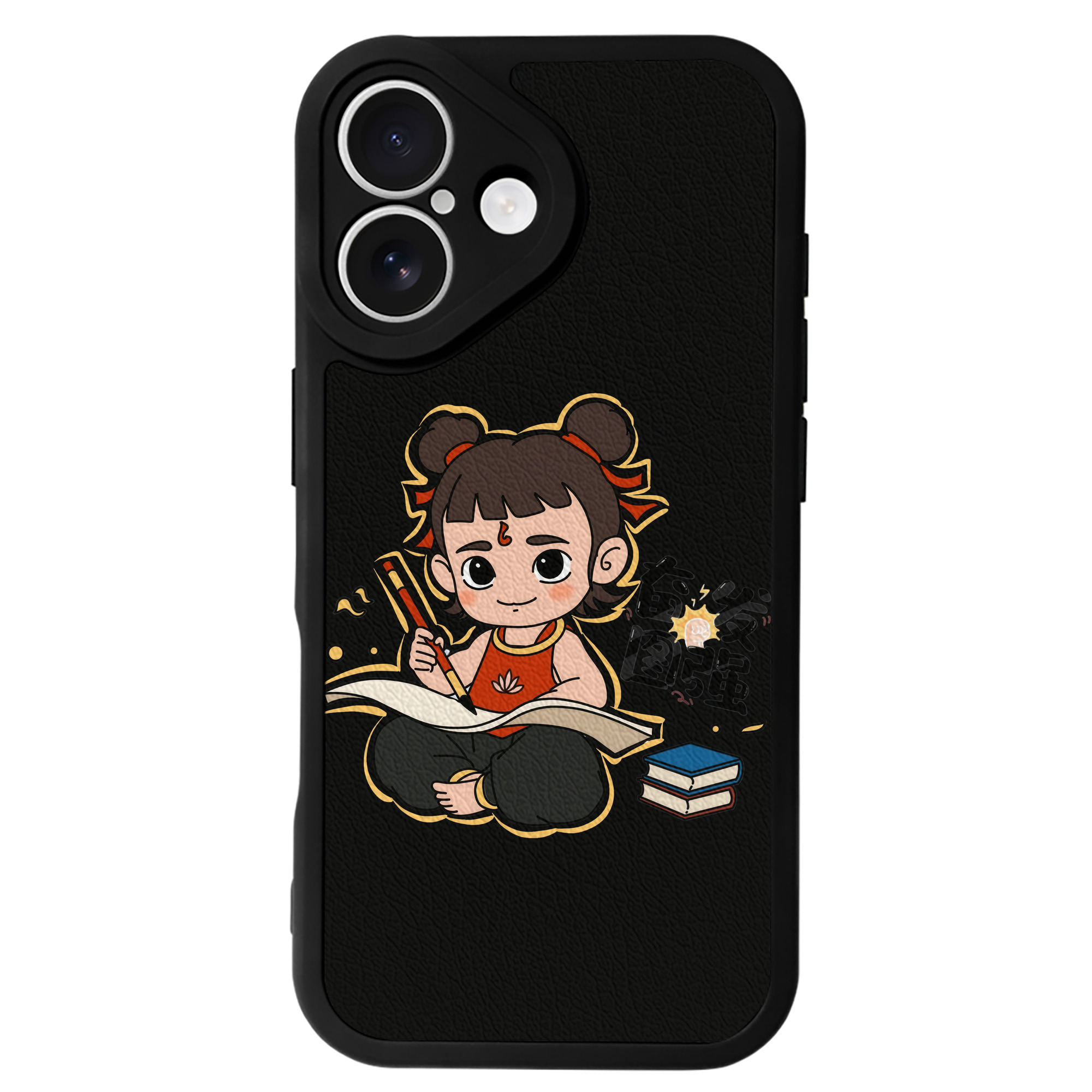 （画像用） Ne Zha 2 ナタ 魔童の大暴れ 【iPhone 16シリーズ対応】シリコンスマホケース（レザー調） 材質：シリコン